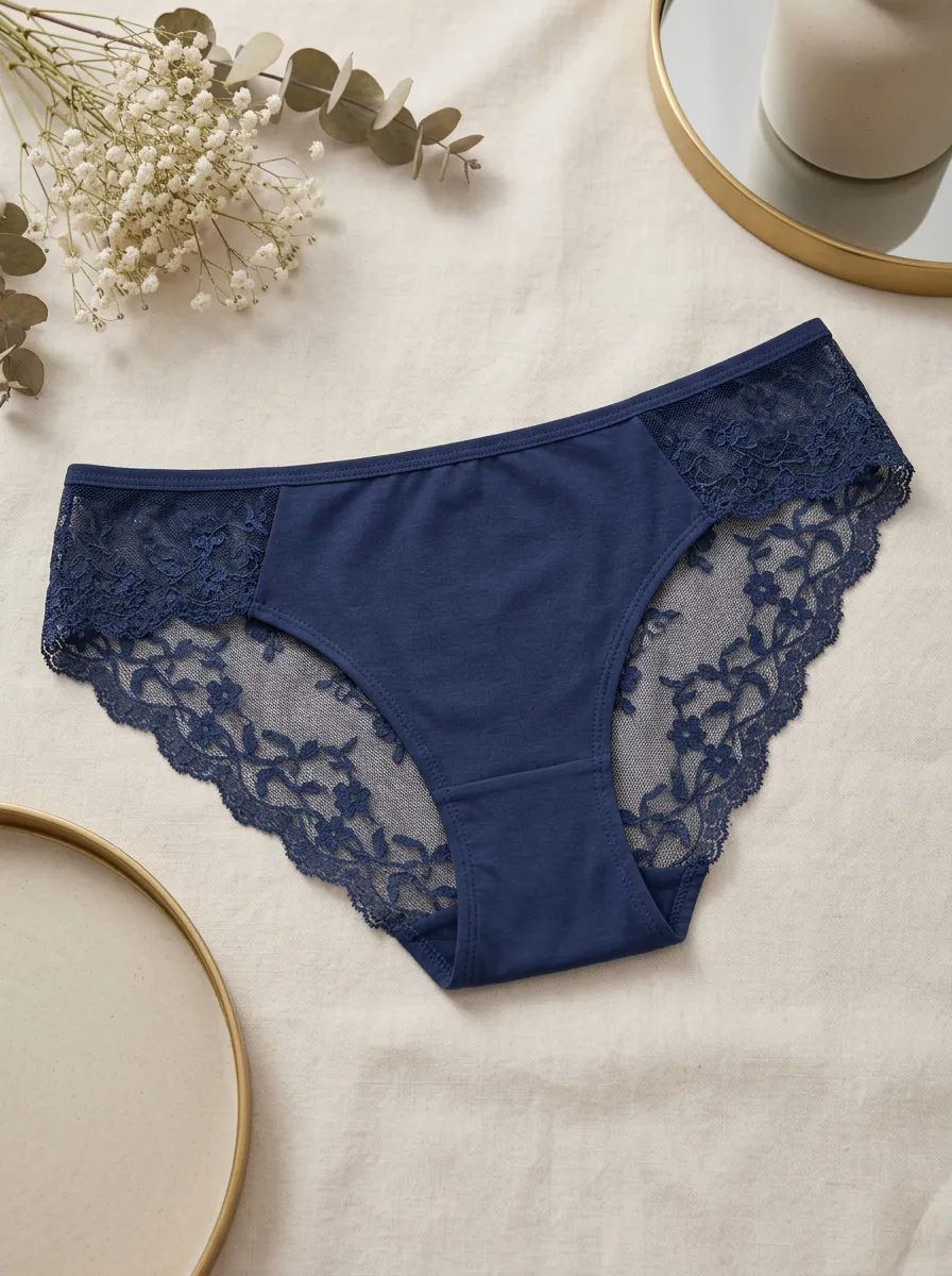 Women's Contemporary Floral Lace Trimmed Panties