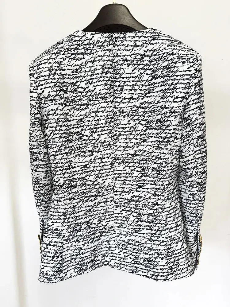 Letter Print Blazer