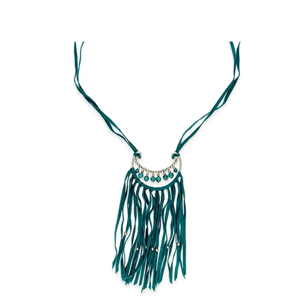 Western Inspired Beaded Pendant Necklace