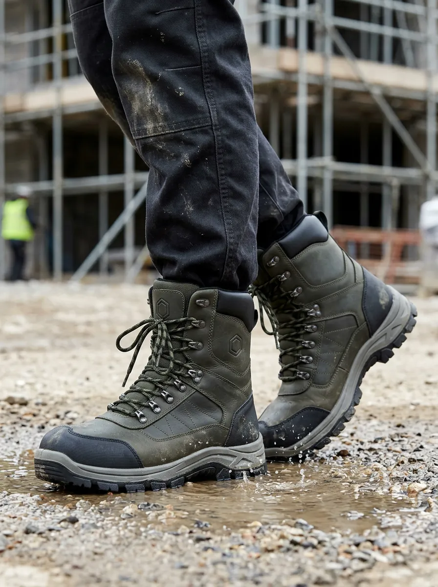 Versatile Tactical Construction Style Men' Waterproof Work Boots