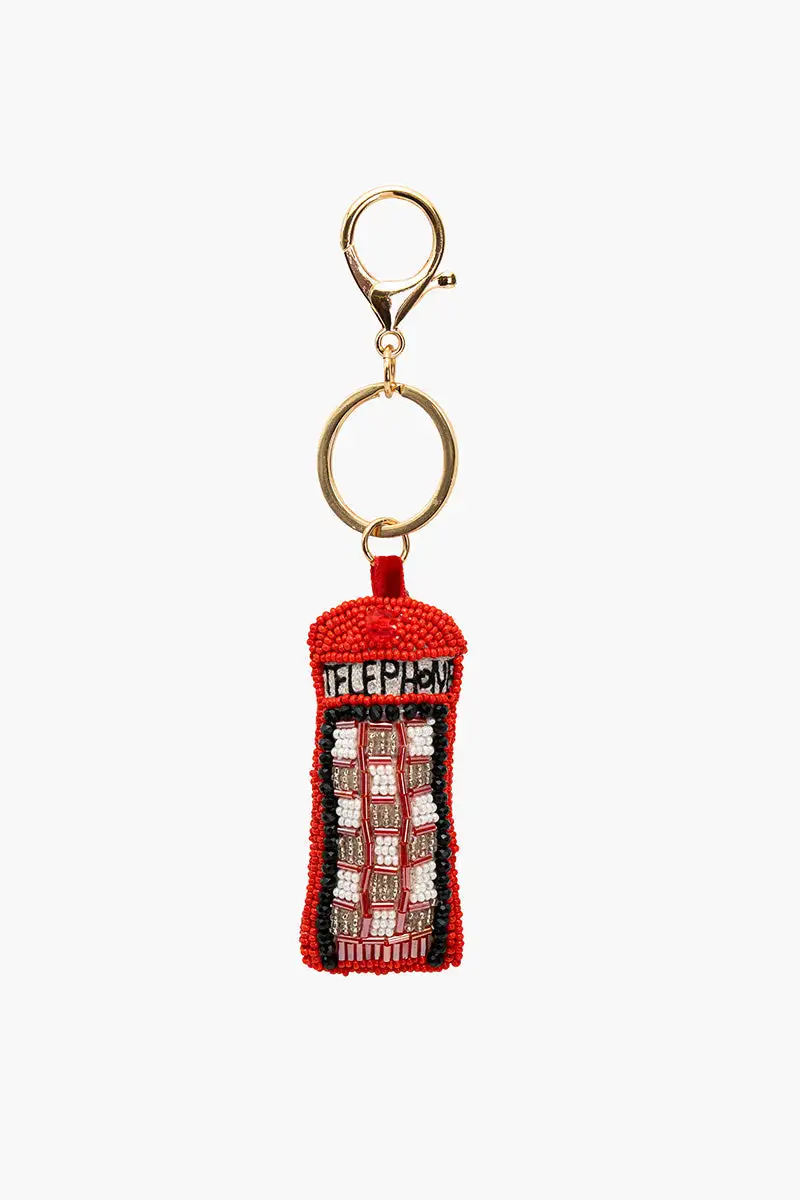 Retro Telephone Beaded Bag Charm