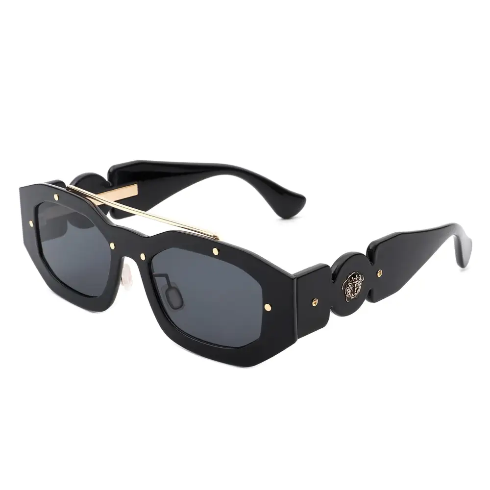 Plush Square Geometric Frame Sunglasses