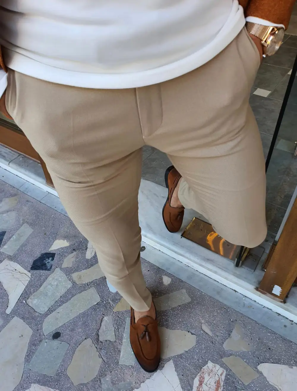 Modern Formal Inspired Slim Fit Refined Tailored Trousers