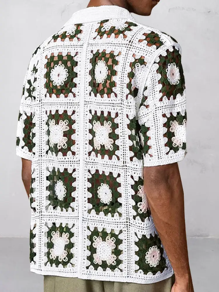 Open Stitch Utility Pocket Shirt