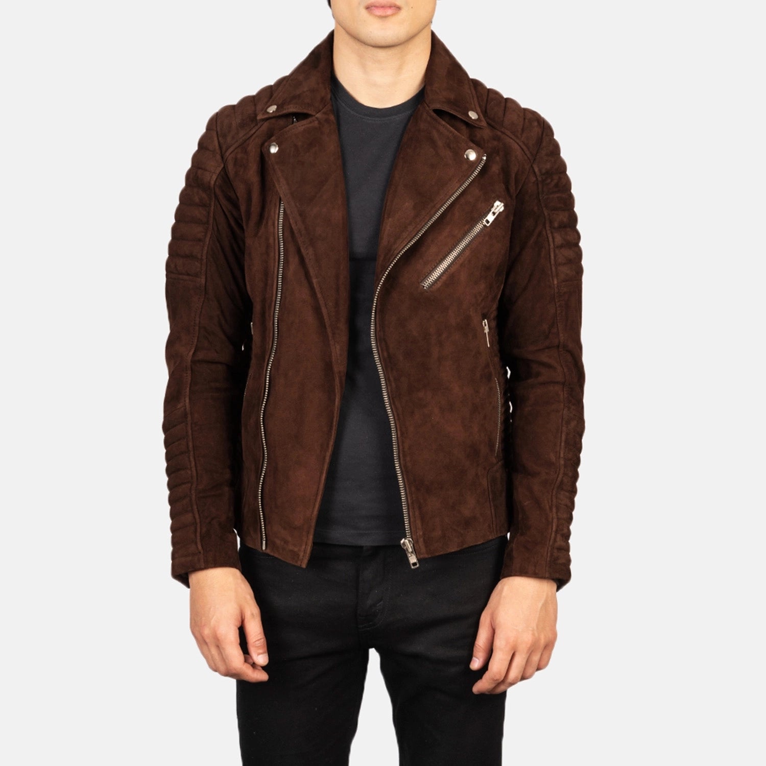 Men's Refined Biker Suede Jacket