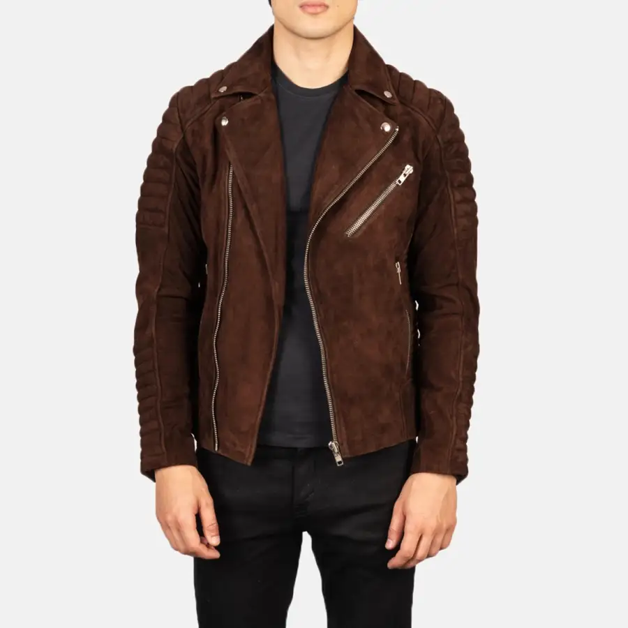 Men's Refined Biker Suede Jacket