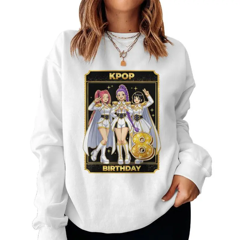 8Th Birthday K-Pop Star Korean Pop Lovers Fans Girls Bday Women Sweatshirt
