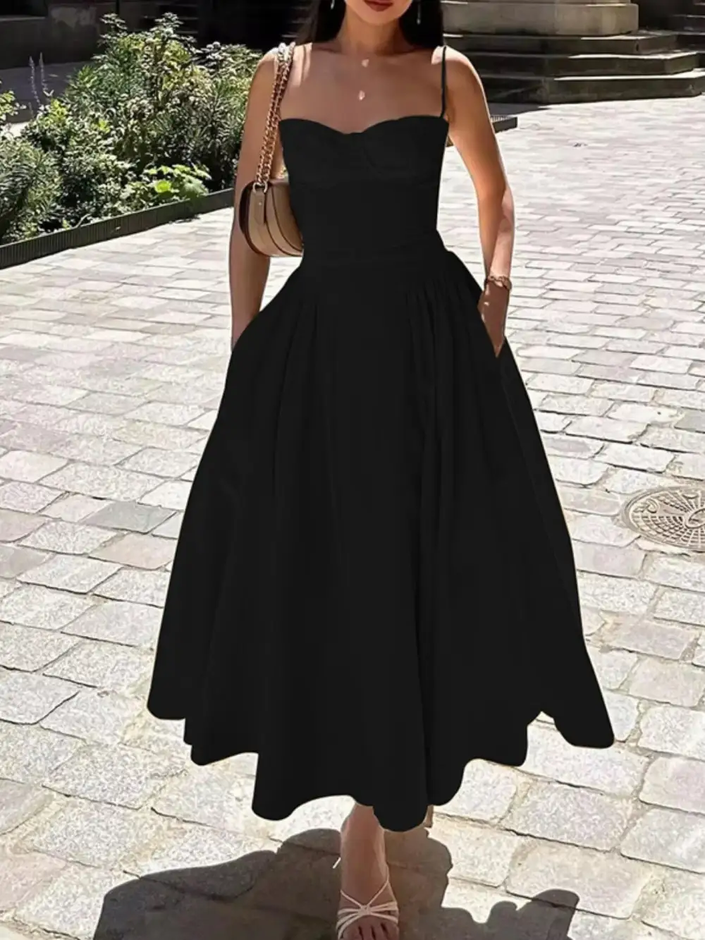 Ruched Sweetheart Neck Cami Dress