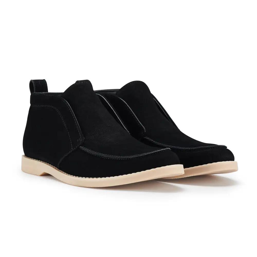 Faux-Suede Suede Faux-Leather Chukka Boots