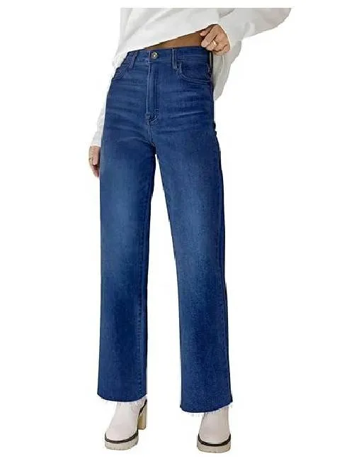 High Rise Straight Fit Denim Jeans