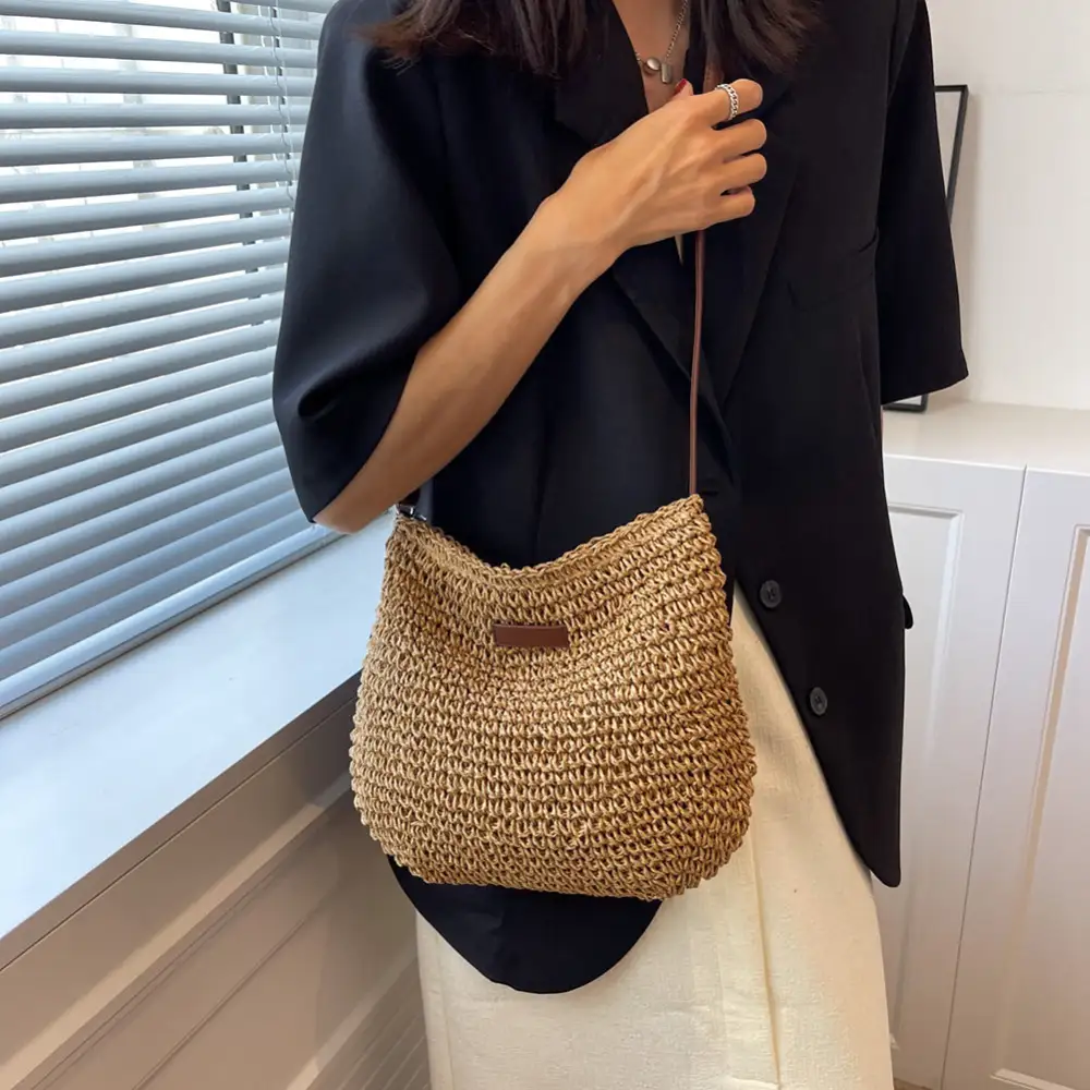 Zip Leather Shoulder Bag