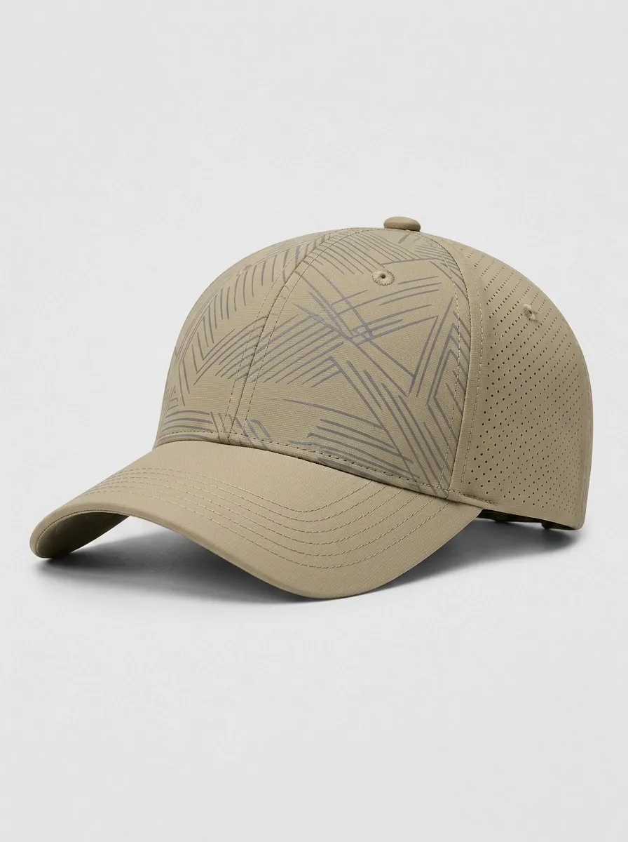 Unisex Equestrian Cap Featuring Geometric Pattern Print