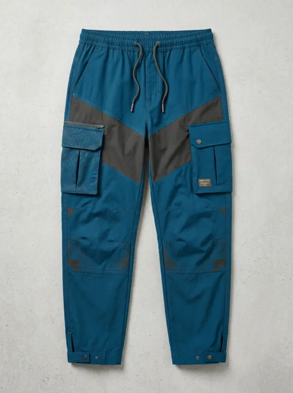 Men's Tactical Outdoor Topographic Printed Cargo Pants