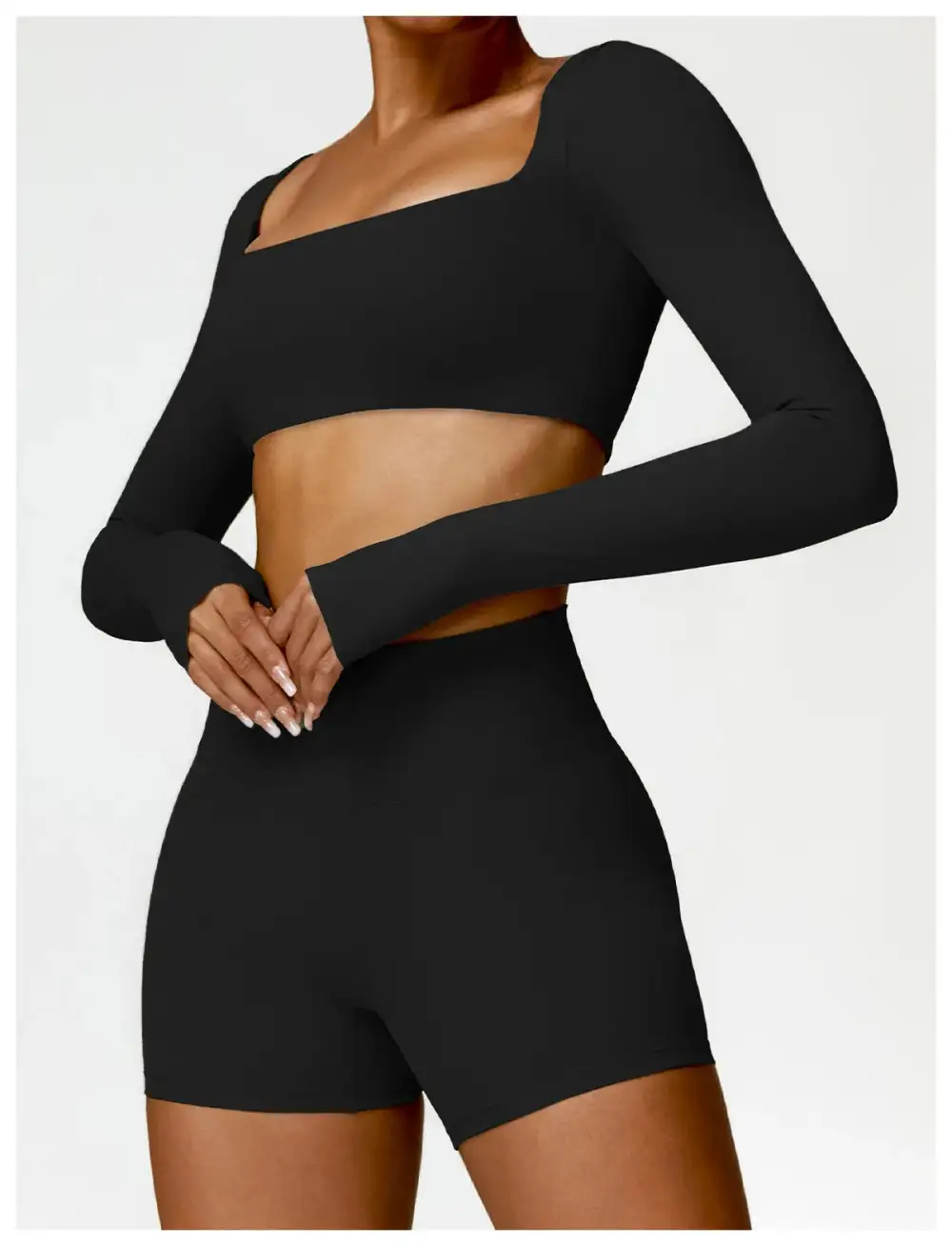 Piece Long Sleeve Gym Set Yoga Quick Running Leggings Workout Sports
