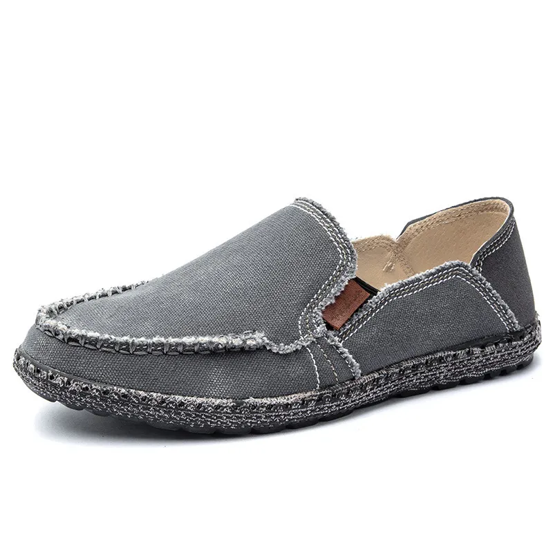 Men's Casual Denim Washed Tire Bottom Loafers Shoes