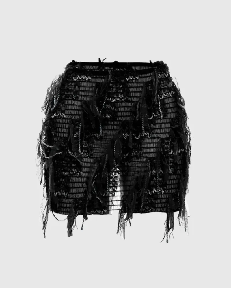Soft Drape Easy Fit Tie Detail Skirt
