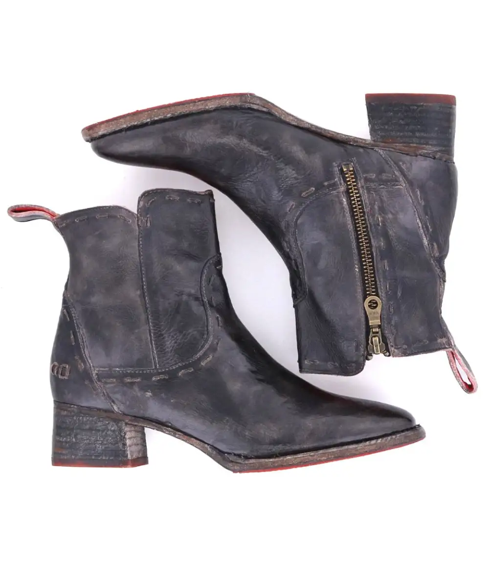 Square-Toe Distressed Everyday Boots