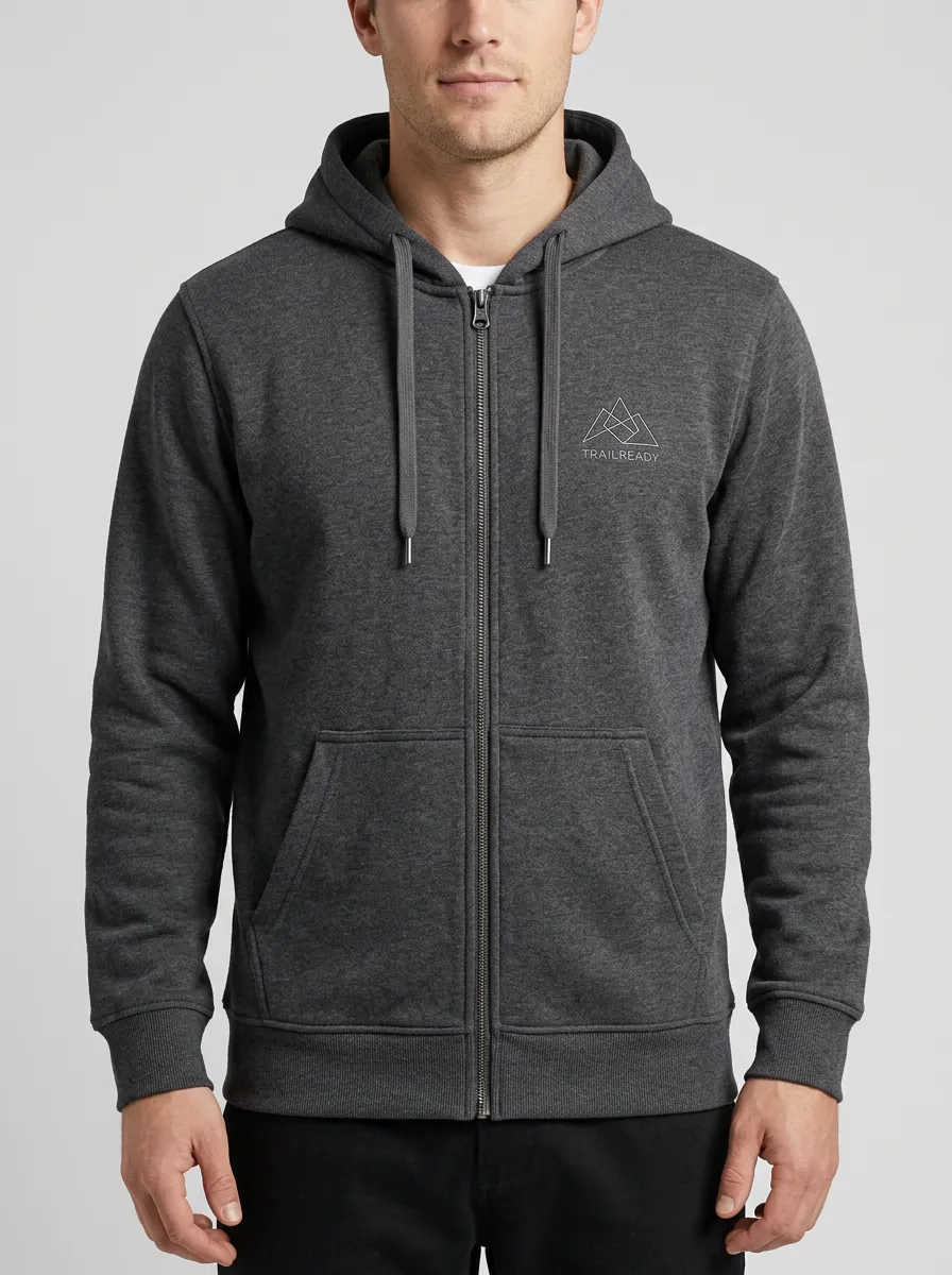 Men's Active Mountain Graphic Hooded Zip-Up Sports Jacket