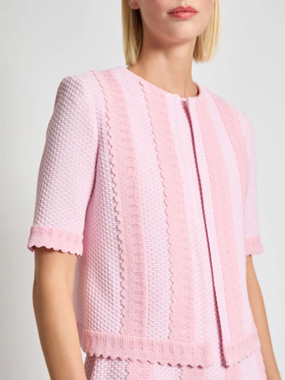 Short Sleeved Open Top Knitwear