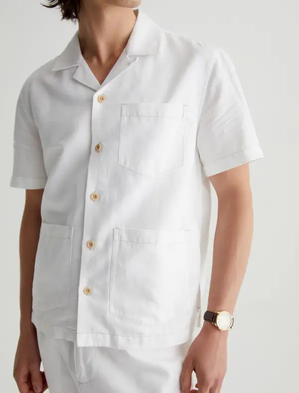 Men's Short Sleeve Camp Collar Shirt