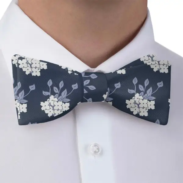 Bouquet Floral Motif Bow Tie