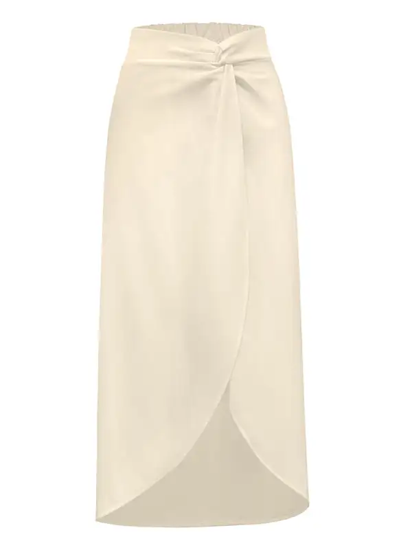 Blocked Pattern Wrap Skirt Swim Dress