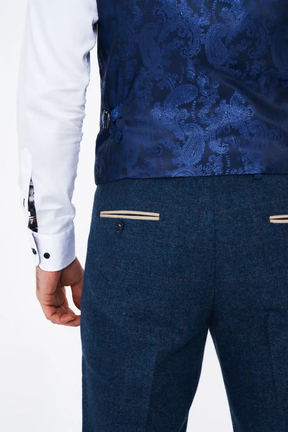 Blazer Viscose Blend Tweed Trousers