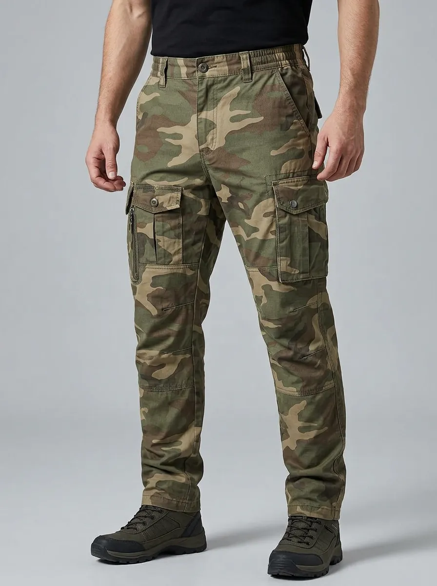 Men's Tactical Outdoor Camouflage Printed Cargo Pants