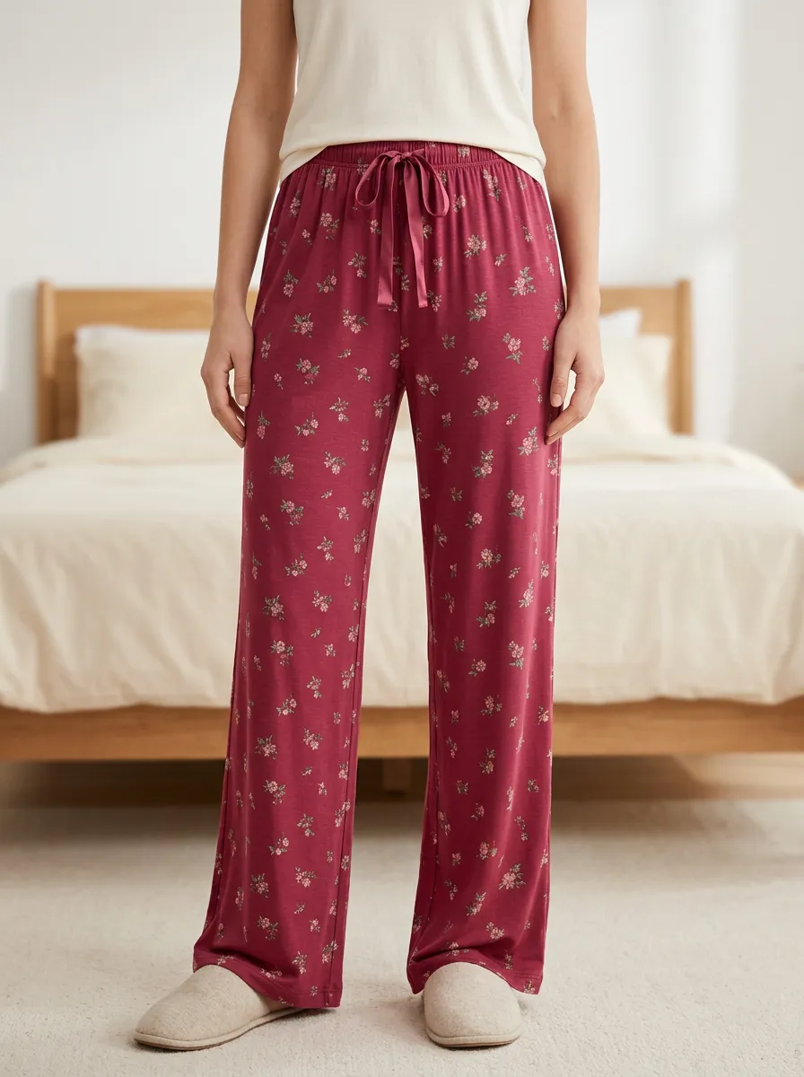Cozy Style Floral Printed Lounge Pants