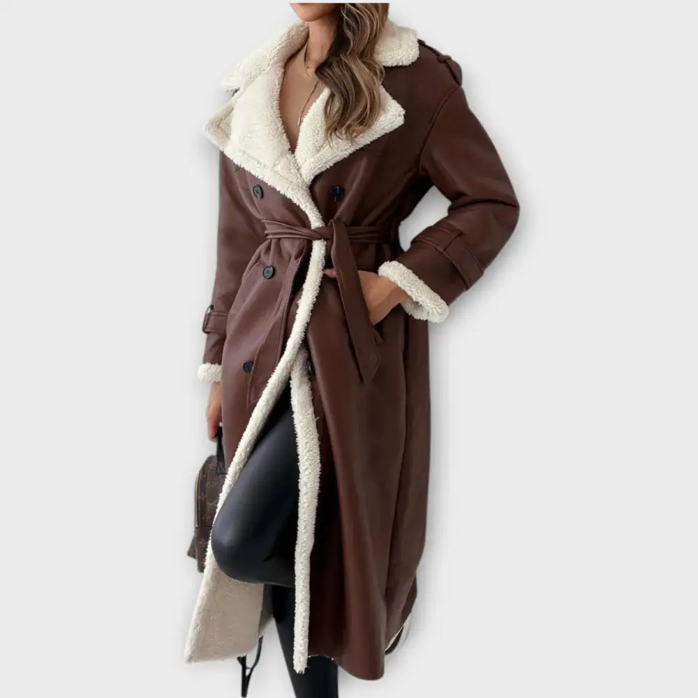 Knit Belted Trench Coat