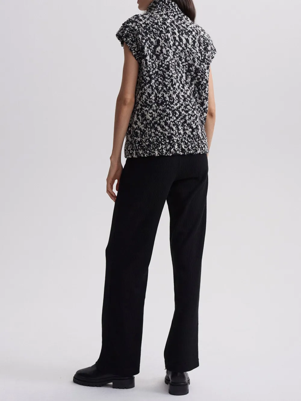 Camouflage Pattern Zip-Through Knit Gile