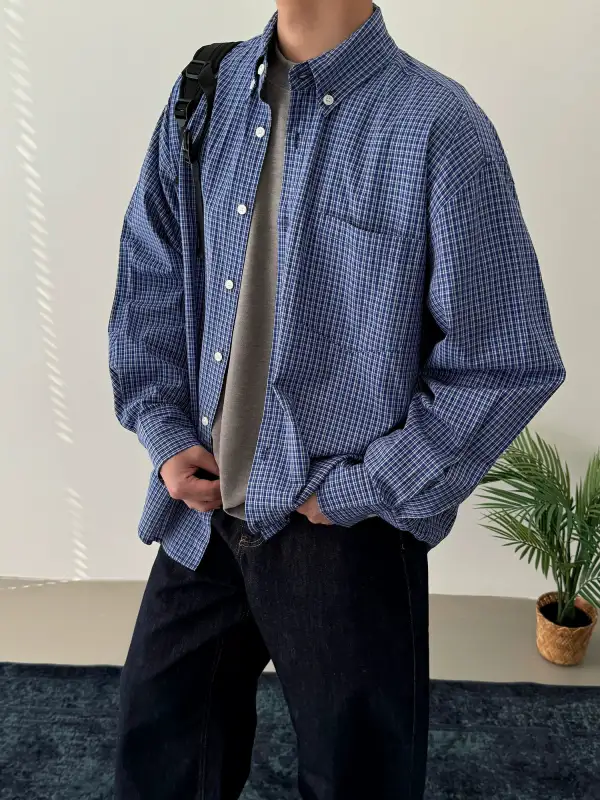 Mini Plaid Pattern Shirt