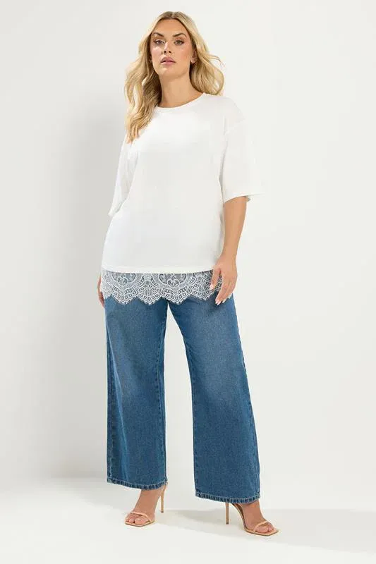 Ivory White Lace T-Shirt