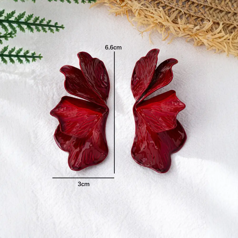 Statement Sculptural Flower Earrings