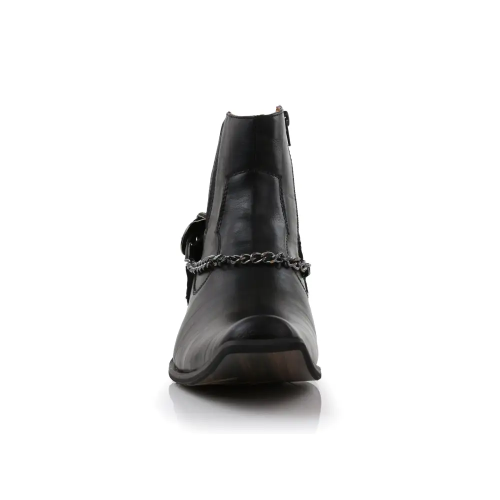 Suede Faux-Leather Pointed-Toe Chelsea Boots