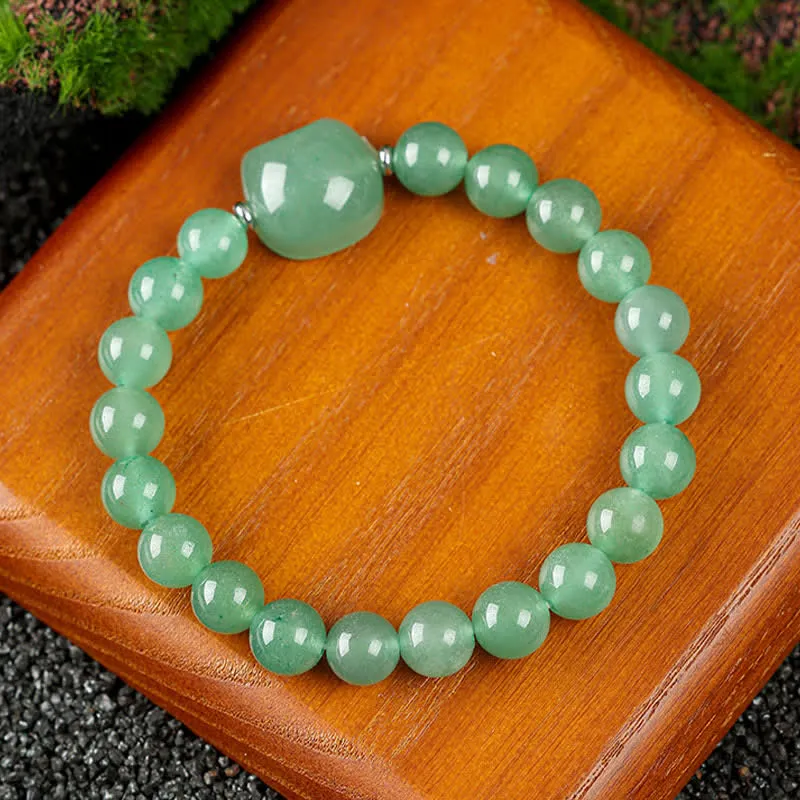 Cute Cat Design Lace Agate Clear Quartz Bracelet