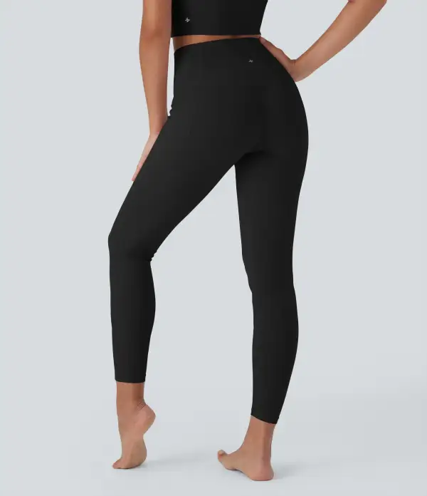 UltraSculpt Cool Quick Dry SoCinched High Waisted Tummy Control Shaping Yoga Leggings with Pockets-UPF50+