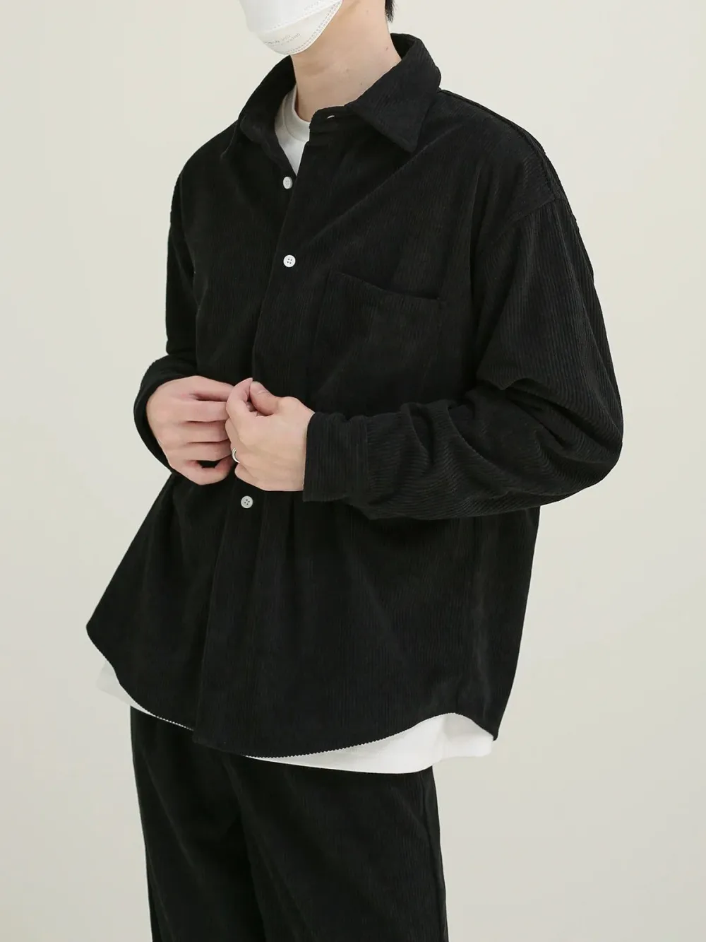 Front Pocket Corduroy Shirt