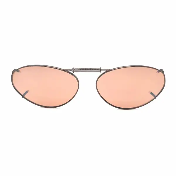 54mm Oval Polarized Clip-On Sunglasses