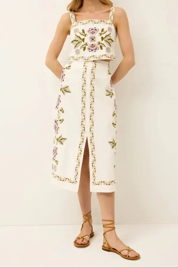Midi Clean Line Skirt