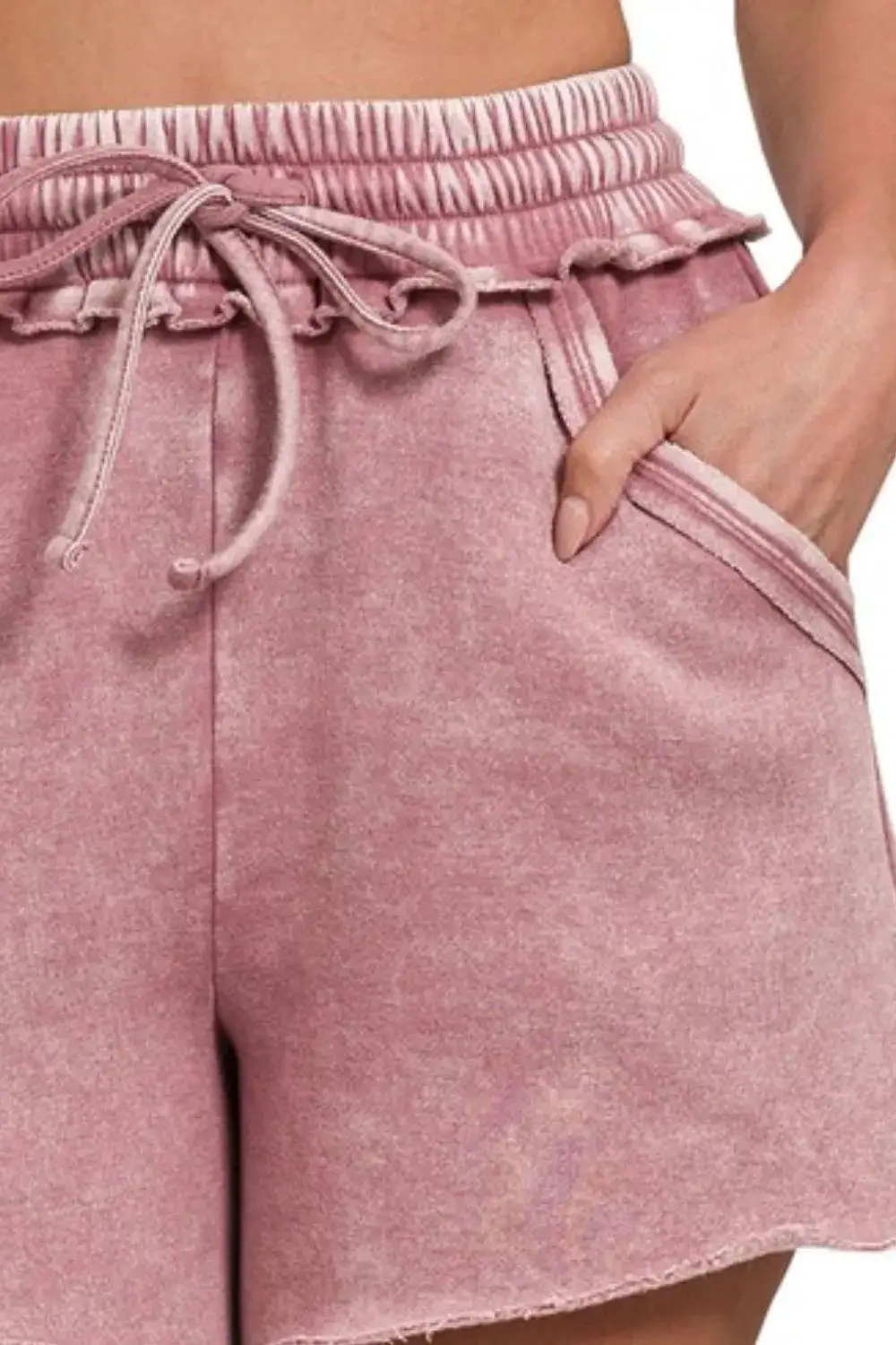 Easy Fit Drawstring Pocket Detail Shorts