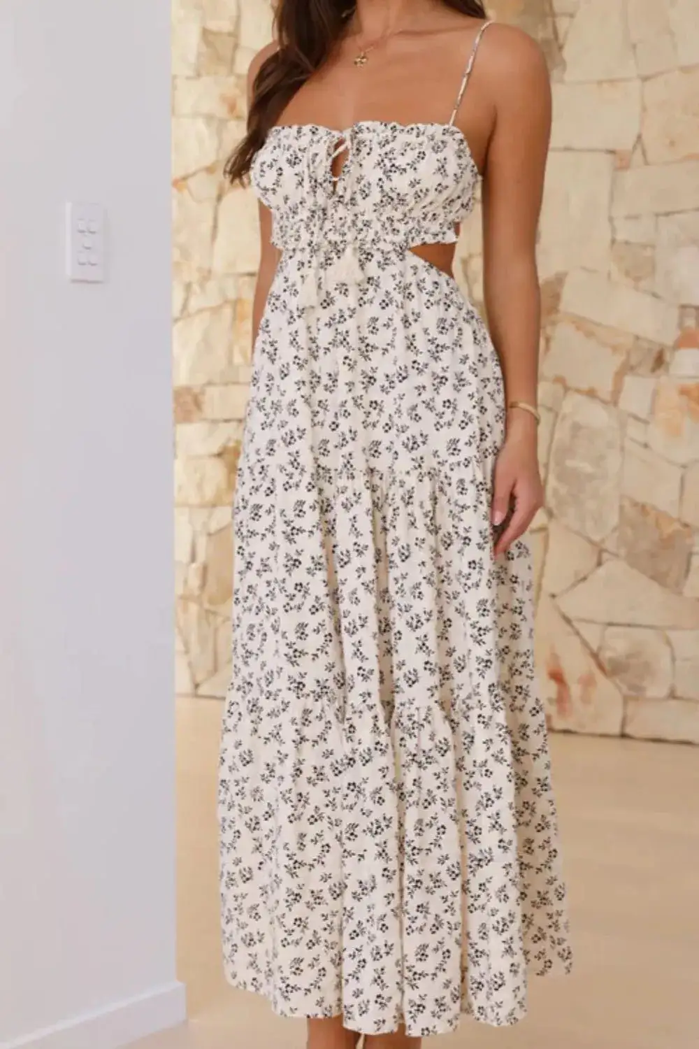Soft Midi Cutout Dress
