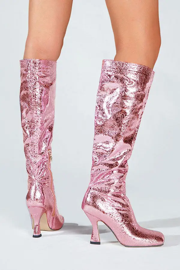 Bright Square-Toe Boots