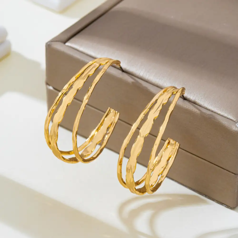 Tone Triple Layer Hoop arrings