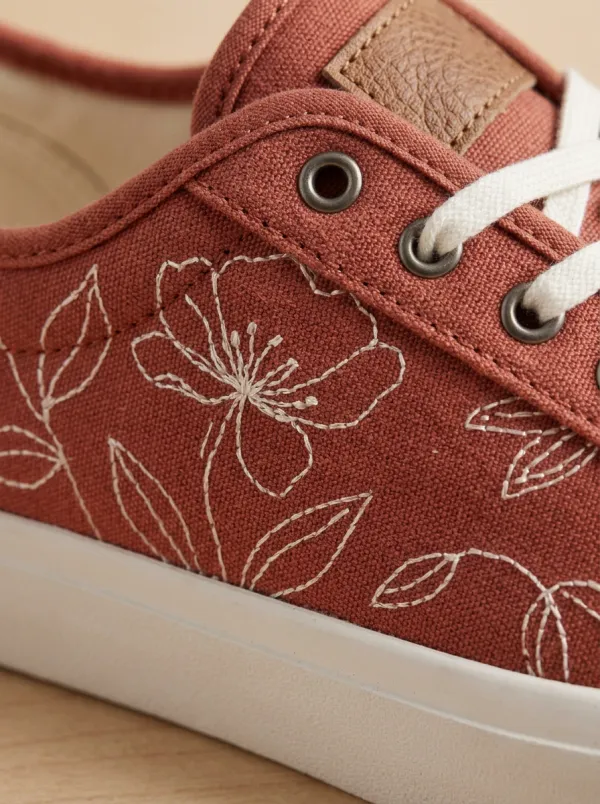 Modern Floral Graphic Essential Men's Canvas Shoes