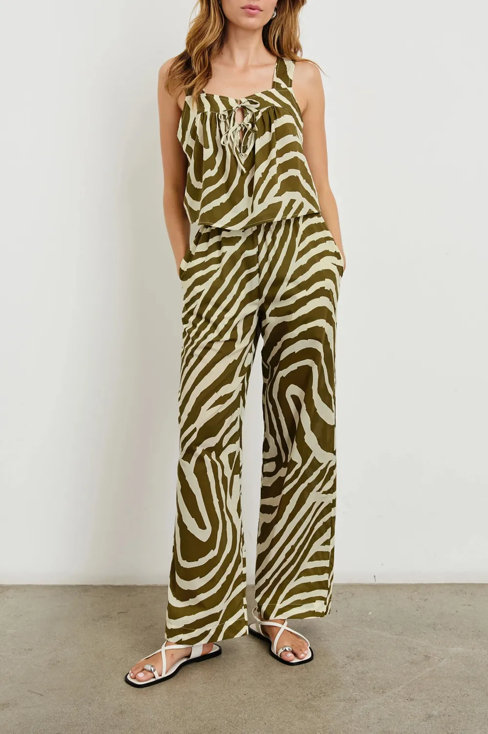 Belted Decorative Square-Necked Vest