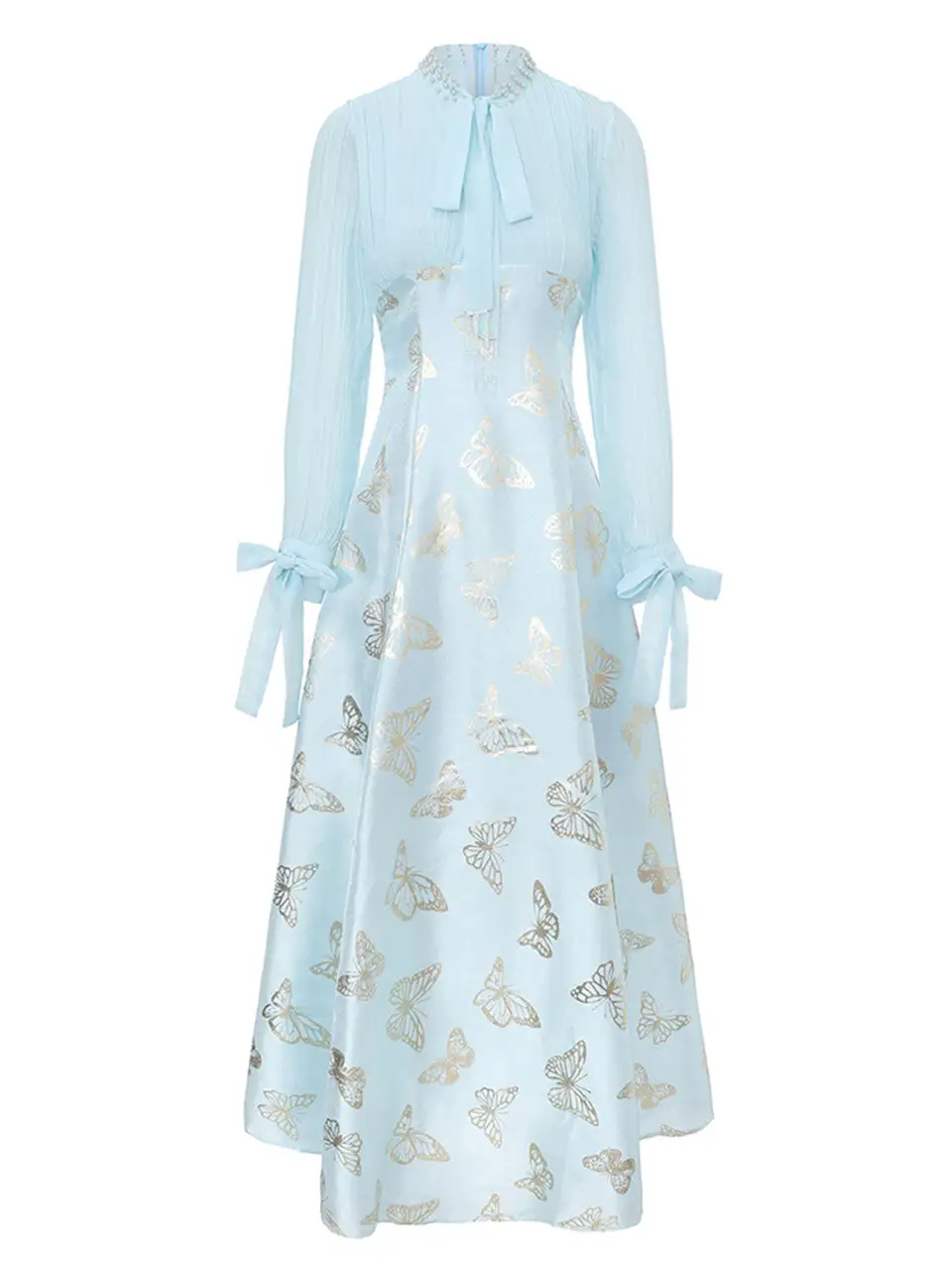 Chiffon Bow Butterfly Maxi Dress