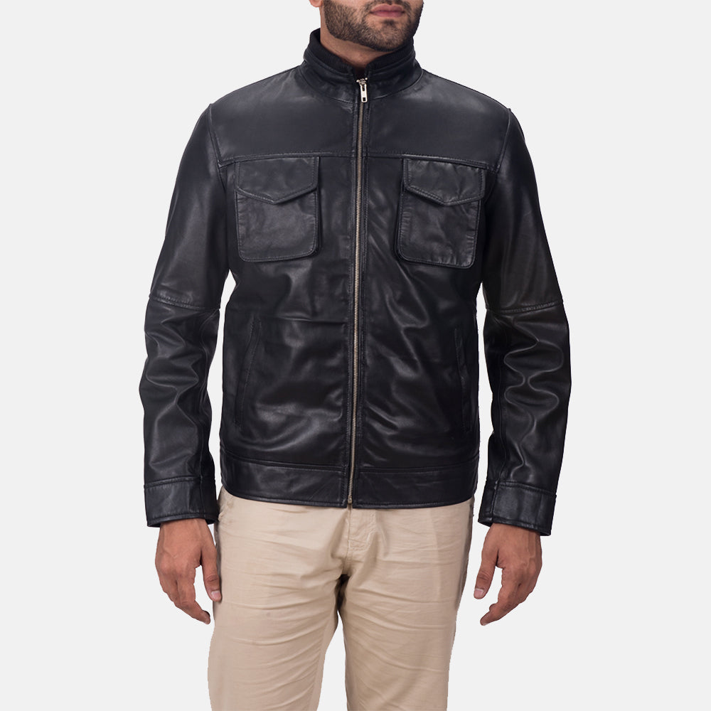 Men's Bold Profile Leather Jacket