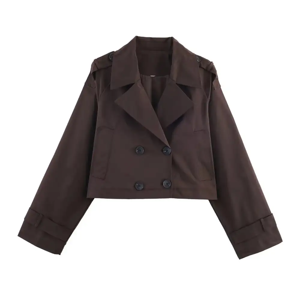 Structured Cropped Trench Coat
