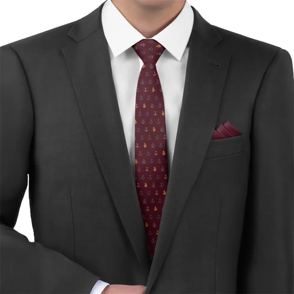 Anchor Pattern Necktie